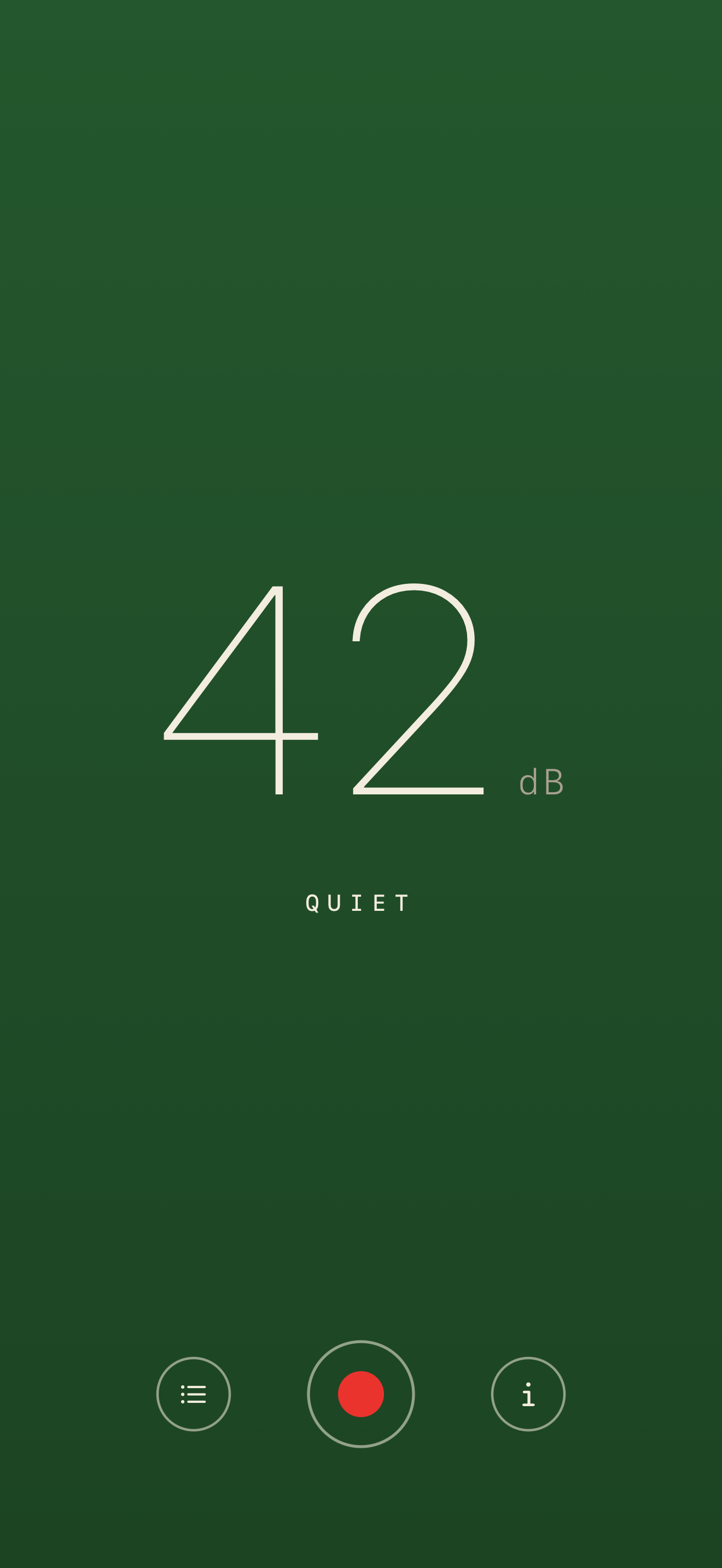 QUIET — 42 dB