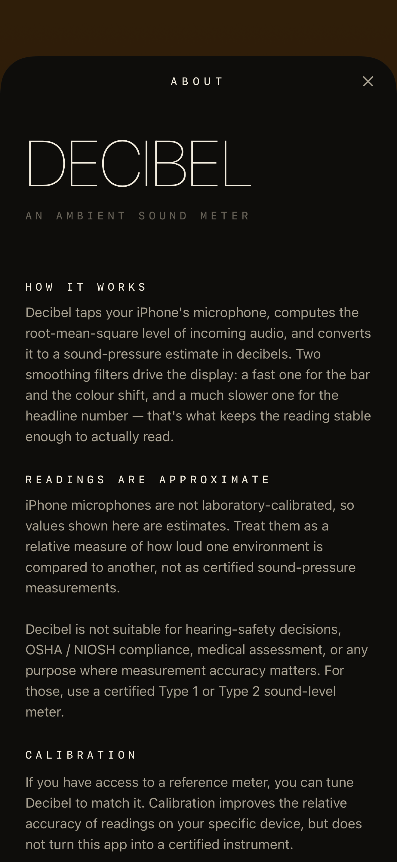 About & accuracy