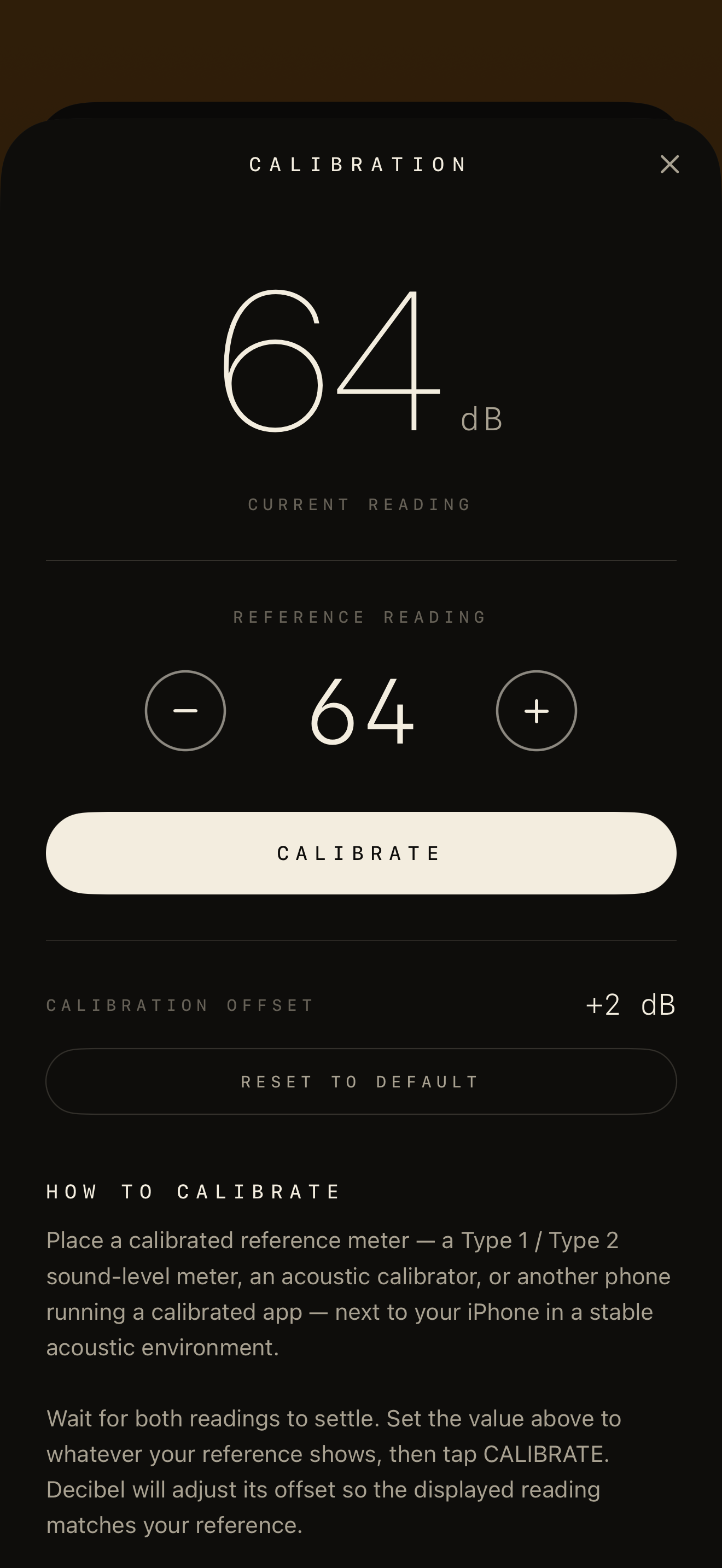 Tune to a reference meter
